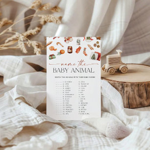 Winter Name the Baby Animal Baby Shower Game