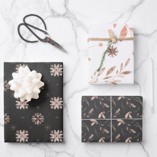 Winter Nature Modern Nordic Christmas Wrapping Paper Sheet