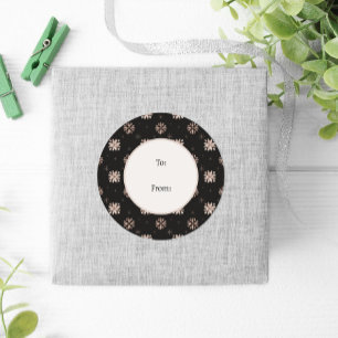 Winter Nature Wildlife Nordic Christmas Classic Round Sticker