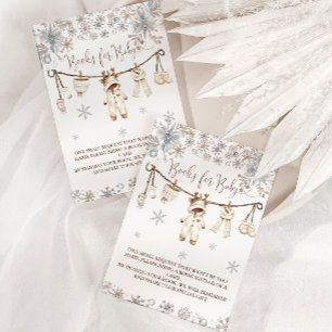 Winter Neutral Clothes Baby Shower Books For Baby Enclosure Card