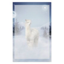 Winter Night Alpaca Stationery