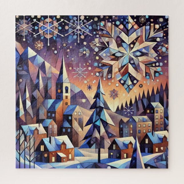 Winter Night Art Puzzle (Vertical)