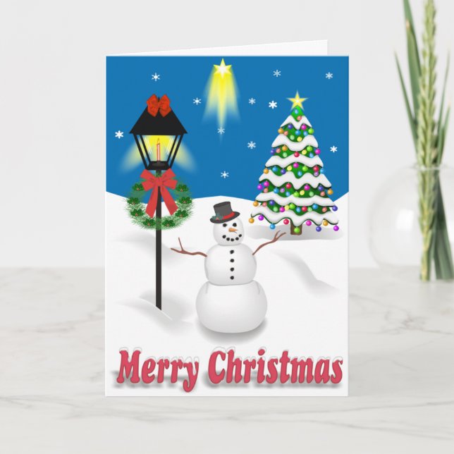 Winter Night Christmas Card (Front)