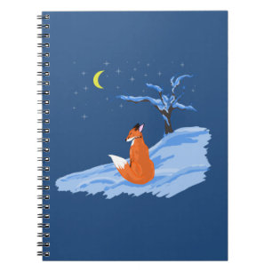 Winter Night Fox Notebook