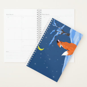 Winter Night Fox Planner