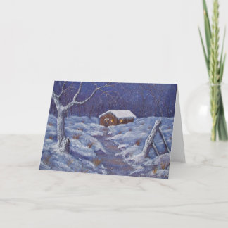 Winter night holiday card