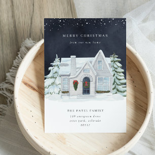 Winter Night Holiday Moving Announcement