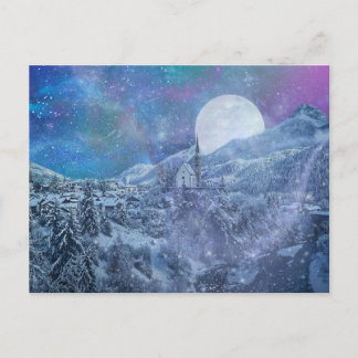 Winter Night  Holiday Postcard