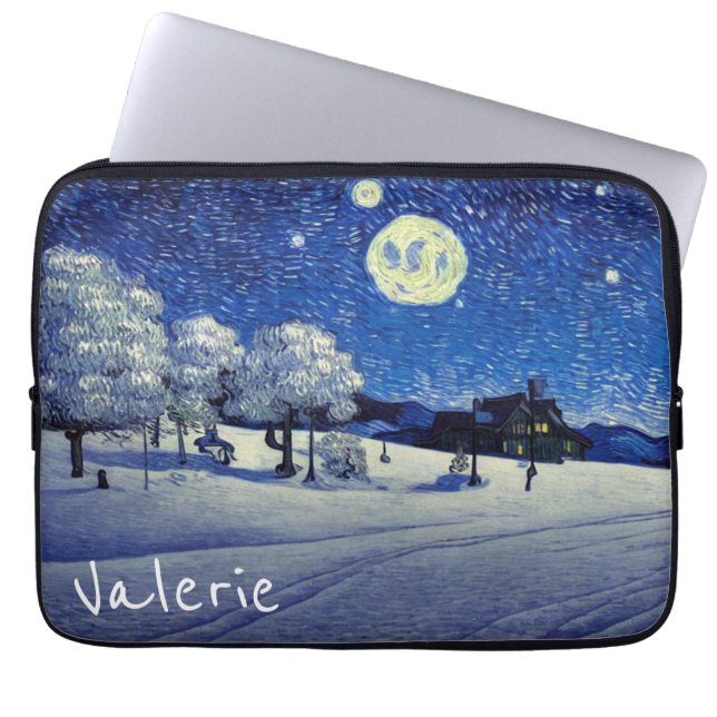 Winter Night Laptop Sleeve (Front)
