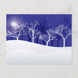 Winter Night Postcard