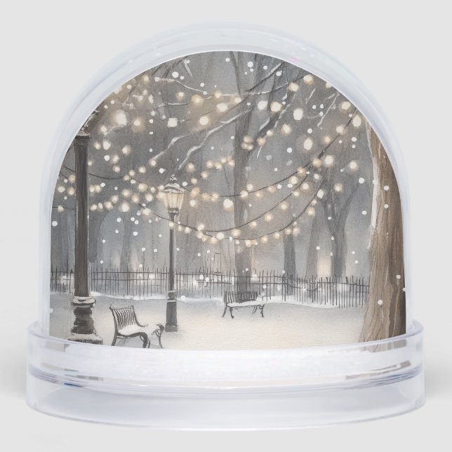 Winter Night Snowy  Snowglobe (Front)