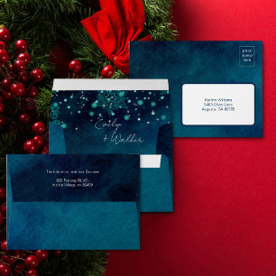 Winter Night Wedding Envelope