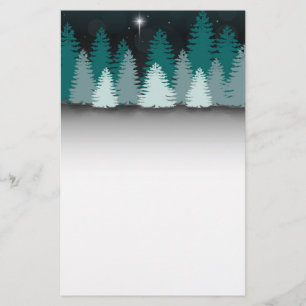 Winter Night with Star of Bethlehem Stationery