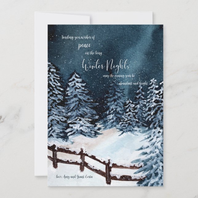 Winter Nights Holiday Card (Front)