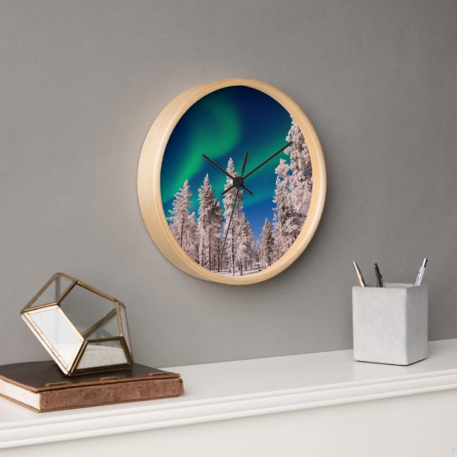 Winter Northern Light Clock (Office)