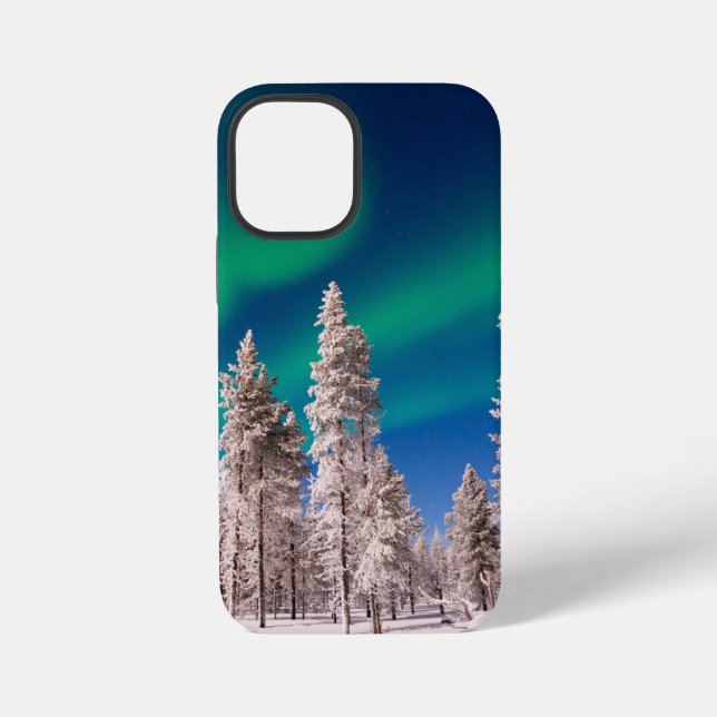 Winter Northern Lights Theme iPhone Case (Back)