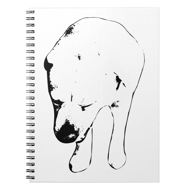 Winter Notes with Labrador Muse Notebook (Front)