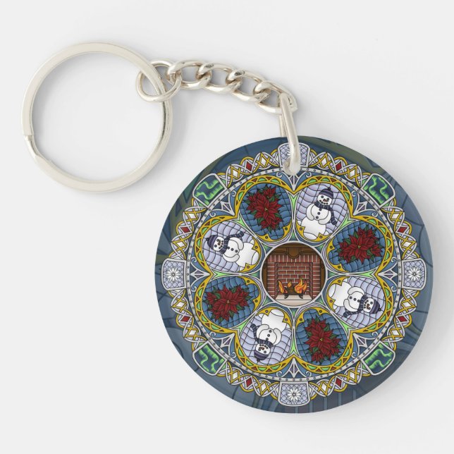 Winter Nouveau Acrylic Keychain (Front)