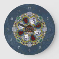 Winter Nouveau Clock