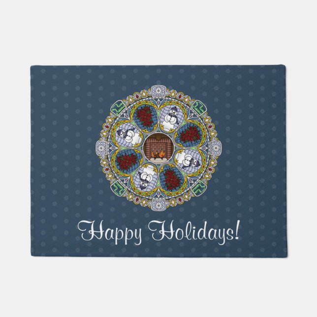 Winter Nouveau Doormat (Front)