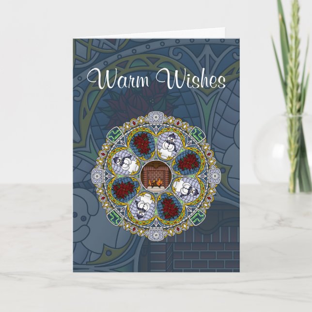 Winter Nouveau Greeting Card (Front)