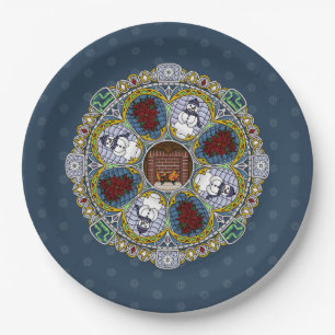 Winter Nouveau Paper Plate