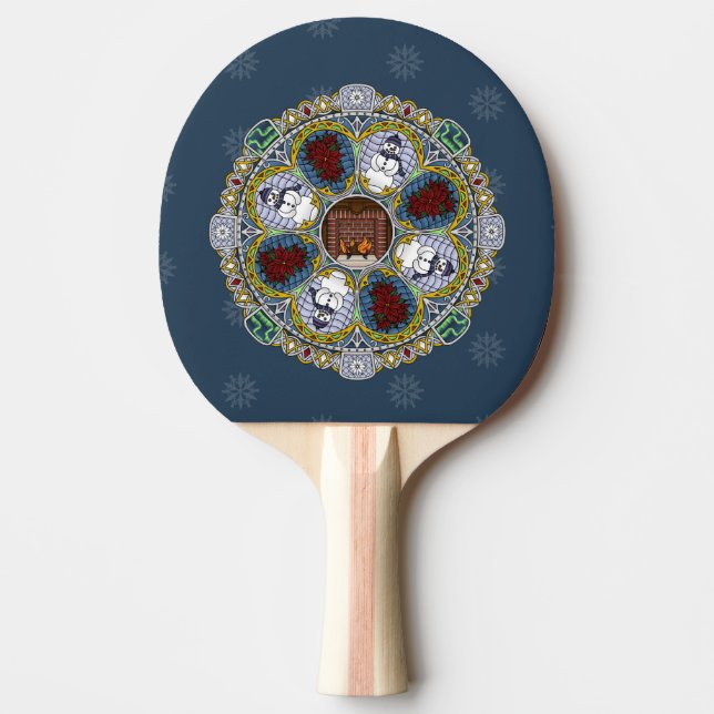 Winter Nouveau Ping Pong Paddle (Front)