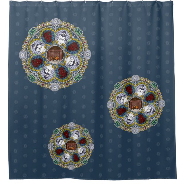 Winter Nouveau Shower Curtain (Front)