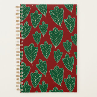 Winter Oak Leaves Pattern Planner