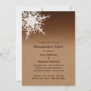 Winter Ombre Engagement Party Invitation