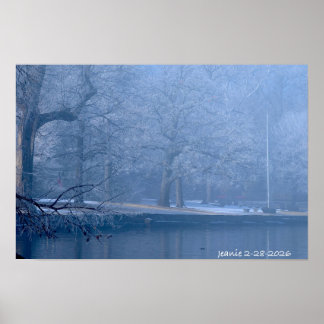 Winter on the river poster