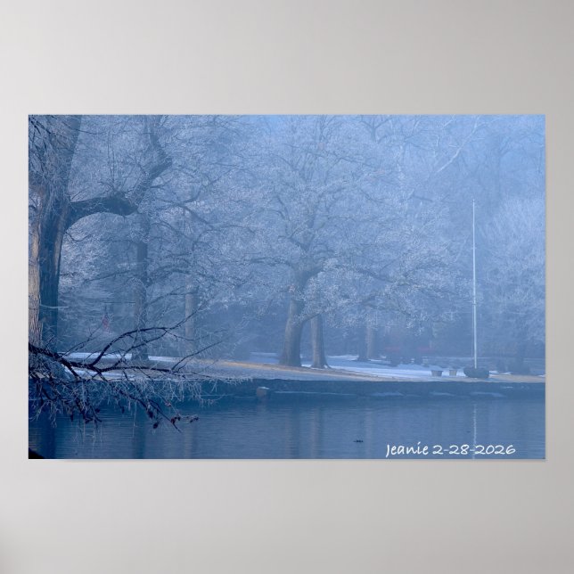 Winter on the river poster (Front)