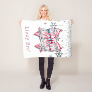 Winter Onderland Girl 1st. Birthday Party Gift Fleece Blanket
