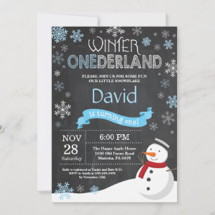 Winter Onederland 1er Anniversaire Invitation