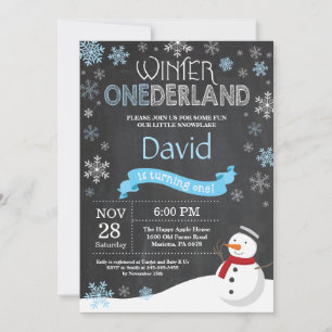 Winter Onederland 1er Anniversaire Invitation