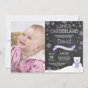 Winter Onederland 1er Anniversaire Invitation