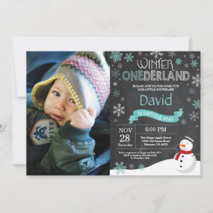 Winter Onederland 1er Anniversaire Invitation