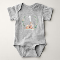 Winter Onederland 1st Birthday Deer Shirt Romper