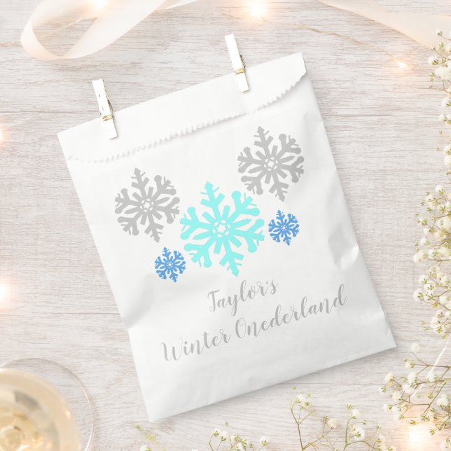 Winter Onederland 1st Birthday Favour Bag (Clipped)