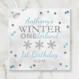 Winter ONEderland 1st Birthday Favour Tags