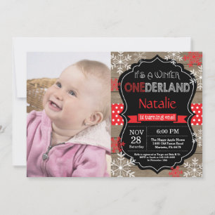 Winter Onederland 1st Birthday Invitation