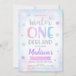 Winter ONEderland 1st Birthday Invitation