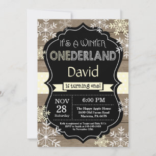 Winter Onederland 1st Birthday Invitation