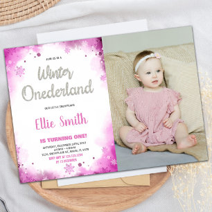 winter onederland 1st birthday invitations w Photo