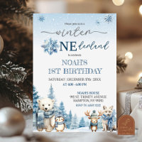 Winter Onederland Arctic Animals First Birthday