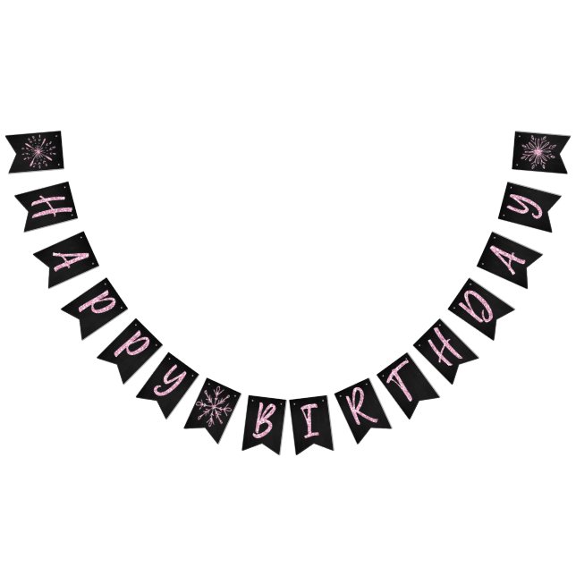 Winter Onederland Bday bunting banner Snowflakes (All)