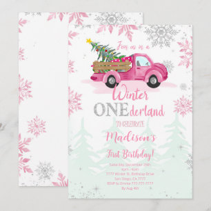 Winter ONEderland Birthday Invitation