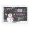 Winter ONEderland birthday invitation Pink Silver