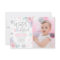 Winter ONEderland Birthday Invitation Pink Silver