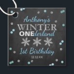 Winter ONEderland Chalkboard 1st Birthday Favour Tags<br><div class="desc">Celebrate in style with these cute and very trendy birthday party favour tags. This design is easy to personalize with your special event wording and your guests will be thrilled when they see these fabulous tags. Matching shower items can be found in the collection.</div>